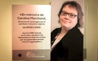 La MRC d&rsquo;Arthabaska rend hommage à Caroline Marchand