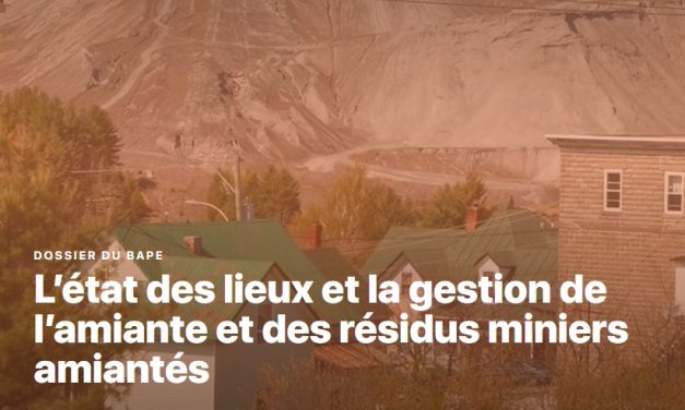 Des témoignages favorables à la valorisation des résidus miniers amiantés