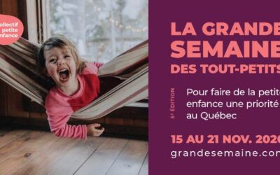Une 5e édition pour la Grande semaine des tout-petits