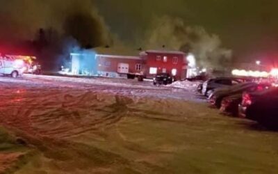 Incendie au garage municipal à Danville