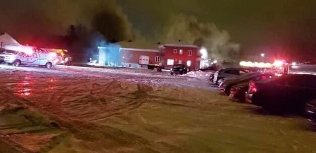 Incendie au garage municipal à Danville