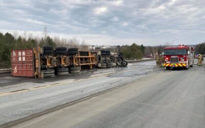 Circulation maintenant rétablie sur la route 249 à Windsor après une embardée qui a fait un blessé