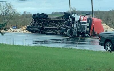 Un camion fait une embardée sur la route 116 entre Danville et Warwick