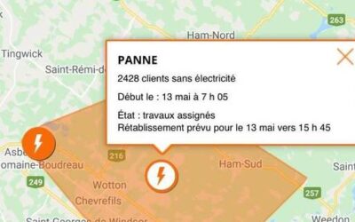 Plus de 2400 personnes sans électricité dans la MRC des Sources