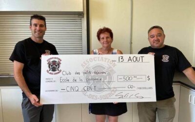 Don des pompiers de Val-des-Sources au Club des petits déjeuners