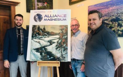 Une oeuvre de l’artiste-peintre Gérard Boulanger en tirage pour le Symposium des arts de Danville