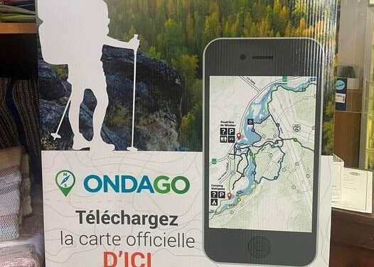 La carte des sentiers de La Poudrière de Windsor disponible sur ONDAGO