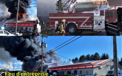 Incendie majeur dans un commerce de Saint-François-Xavier-de-Brompton
