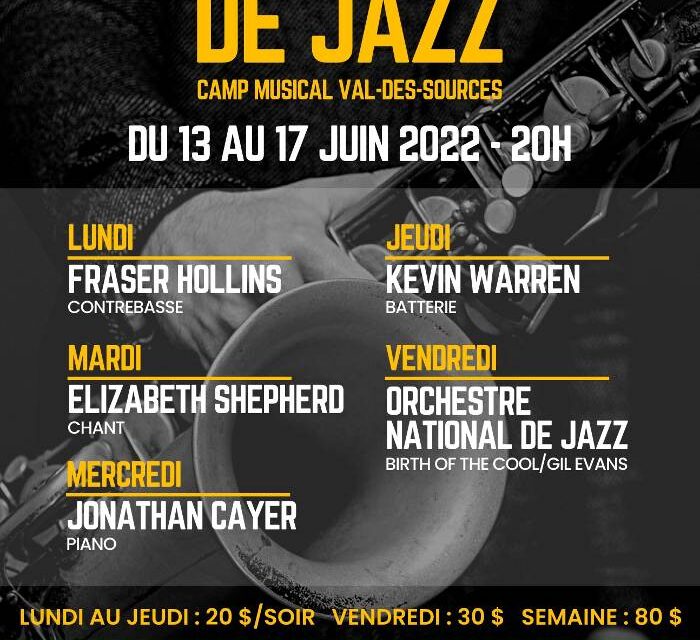 Le jazz à l’honneur au camp musical de Val-des-Sources