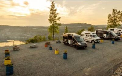 Une halte VR en bordure du puits minier à Val-des-Sources