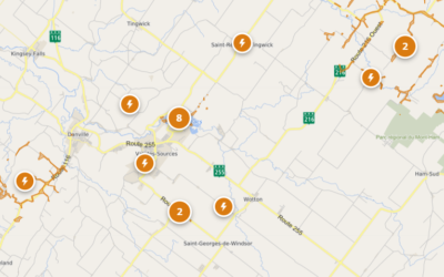 Plusieurs interruptions de courant causées par les orages dans le secteur des Sources