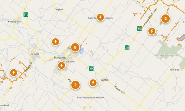 Plusieurs interruptions de courant causées par les orages dans le secteur des Sources