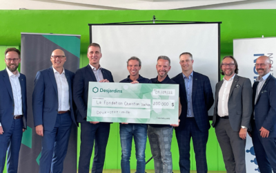 Les caisses Desjardins de l’Estrie s’unissent pour remettre 200 000$ à la fondation Christian Vachon