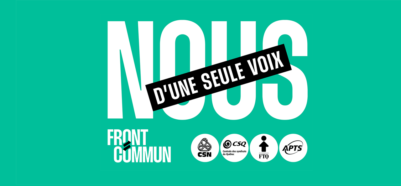 6 novembre : jour du grève pour le Front commun