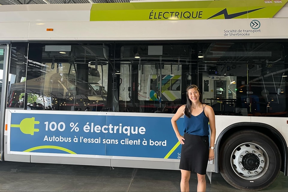 Un autobus électrique à Sherbrooke