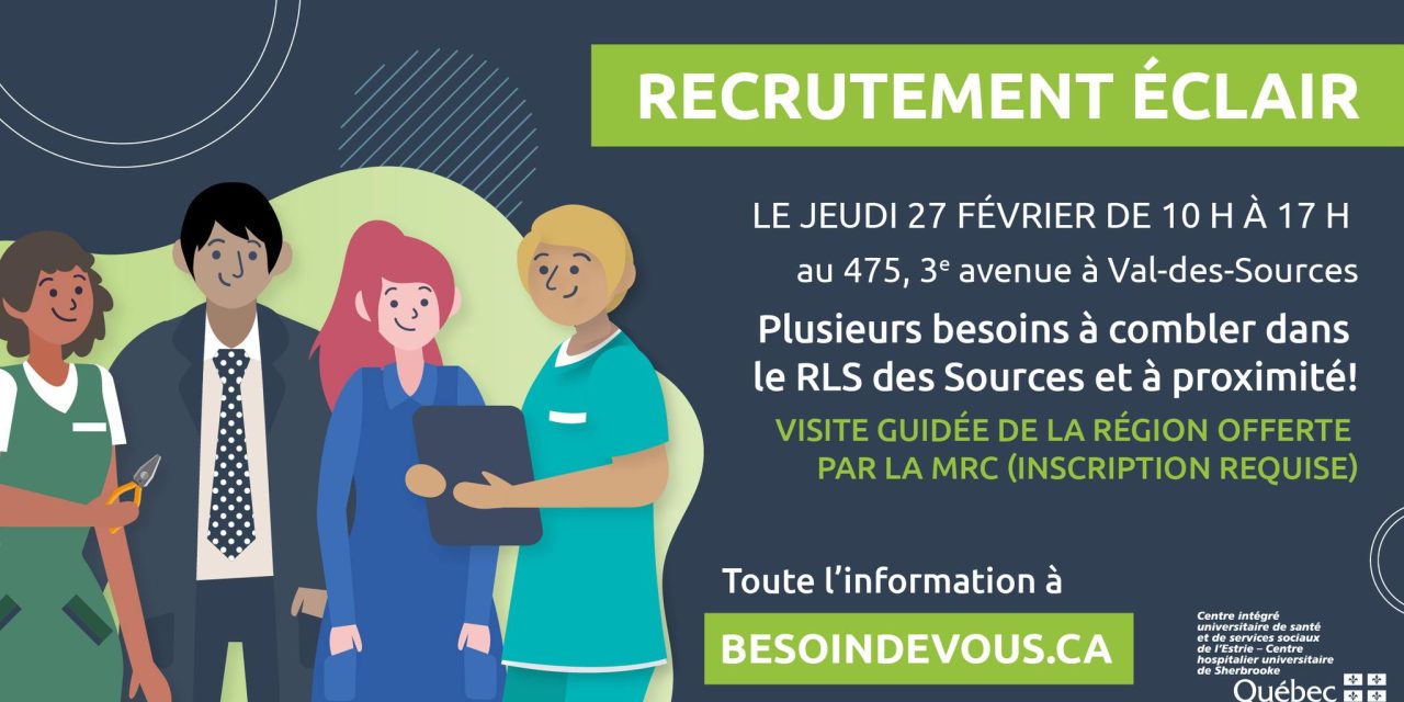 Entrevue avec Geneviève Chicoine, journée de recrutement éclair dans le RLS des Sources