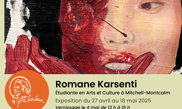 Vernissage d’une artiste de 13 ans au P’tit bonheur
