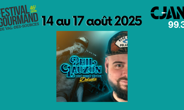 Entrevue avec Phil Lauzon, en spectacle jeudi au Festival gourmand de Val-des-Sources
