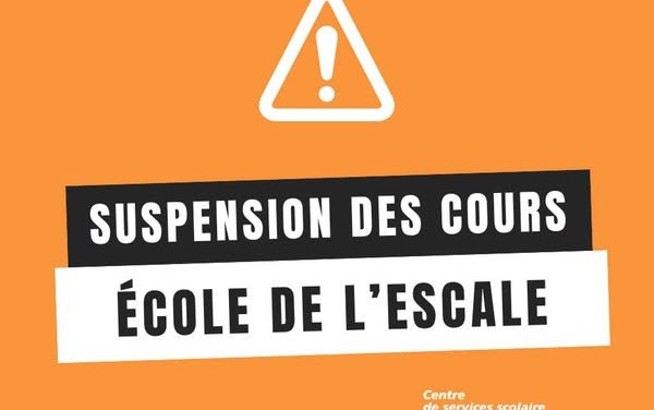 Un dégât d’eau entraîne l’annulation des cours à l’école secondaire de l’Escale