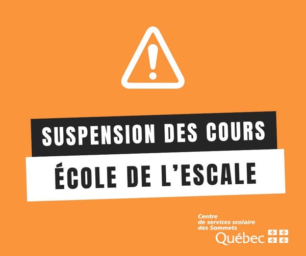 Un dégât d’eau entraîne l’annulation des cours à l’école secondaire de l’Escale