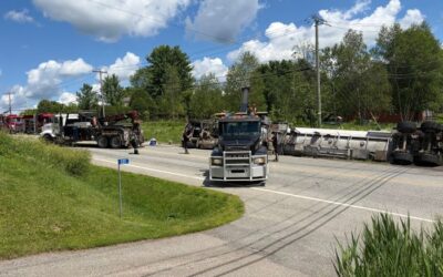 Accident impliquant un camion-citerne à Val-Joli